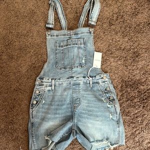 Judy Blue overall short bibs size large